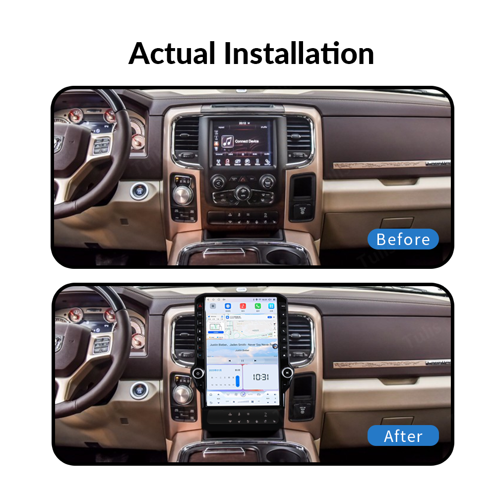 14.5“ Dodge RAM 2013-2018 Android Screen Navigation Car Radio With Carplay Android Auto