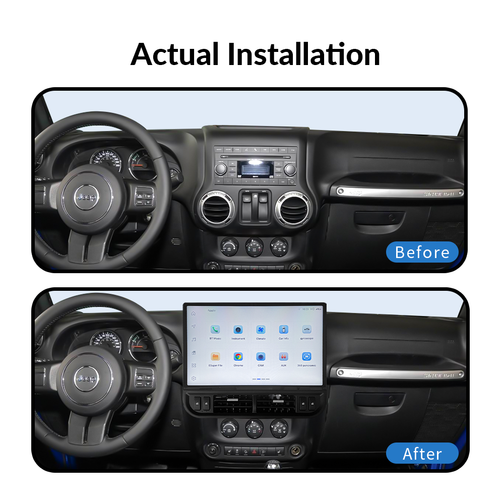 16.8“ Jeep Wrangler 2011-2017 Android Screen Navigation Car Radio With Carplay Android Auto
