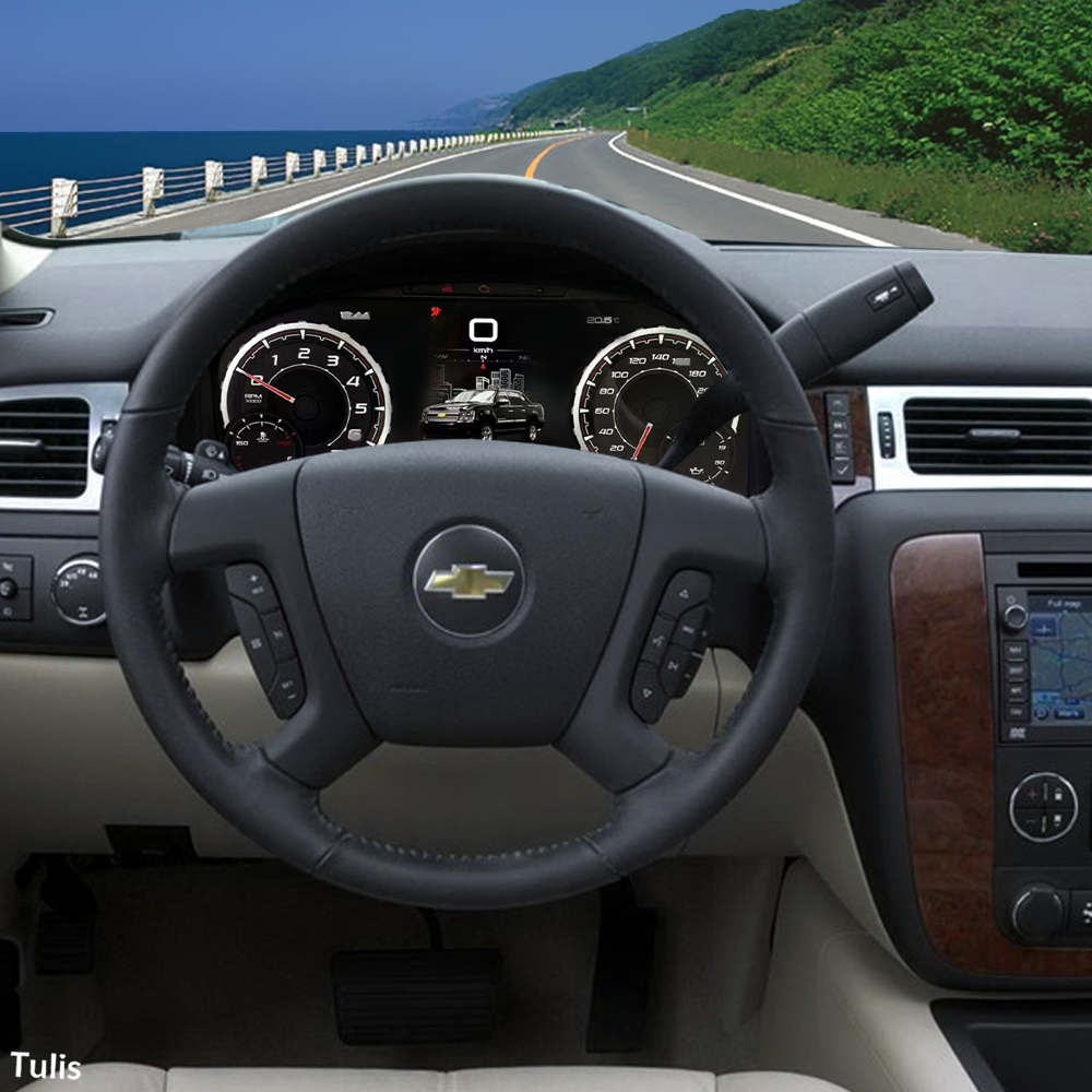 Chevrolet Silverado Tahoe Suburban GMC Yukon Sierra Car Digital Cluster Instrument Virtual Cockpit Speedometer Dashboard Ghost Screen