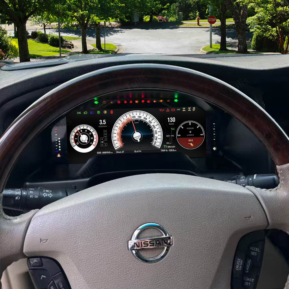 Nissan Patrol Y61 2006-2022 Car Digital Cluster Instrument Virtual Cockpit Speedometer Dashboard Ghost Screen