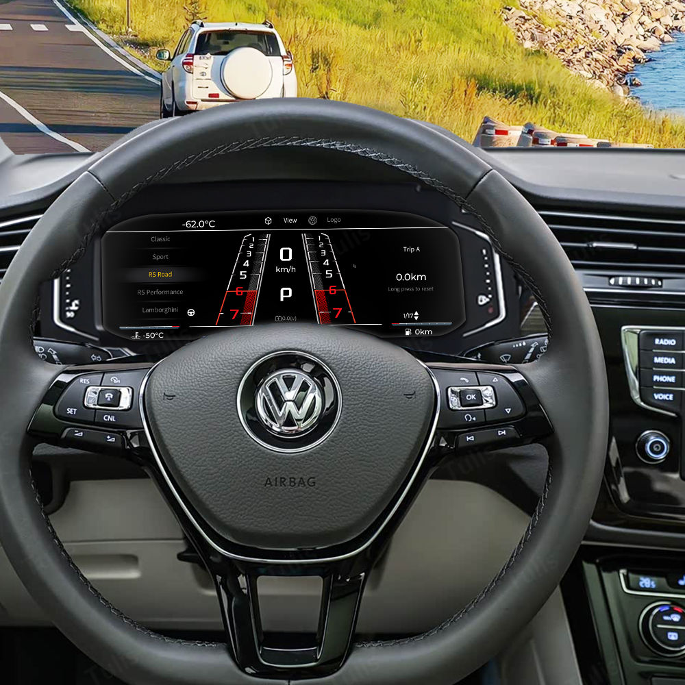 VW Touran 2016-2024 Car Digital Cluster Instrument Virtual Cockpit Speedometer Dashboard Ghost Screen