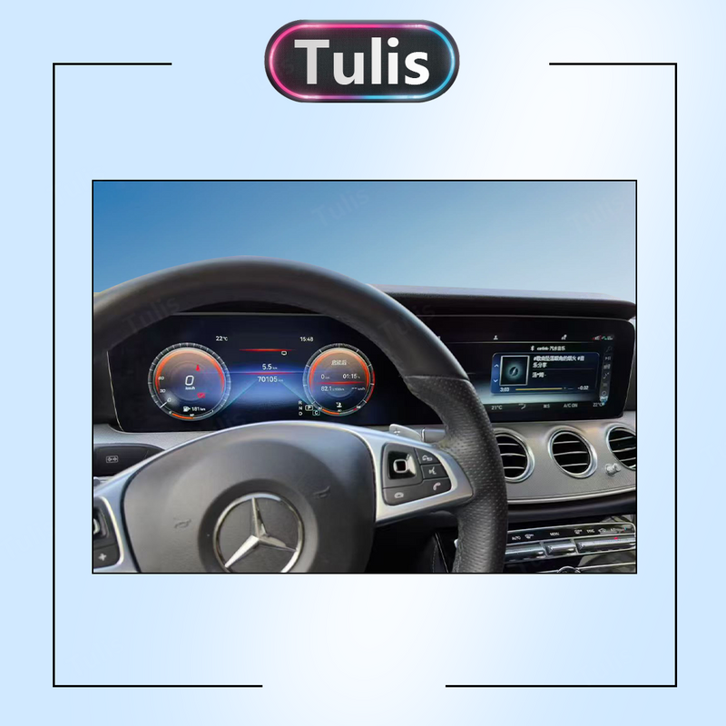  Mercedes Benz W213 E Class 2017-2019 Dual 12.3 Inch Android Screen Navigation Car Stereo With Carplay Android Auto