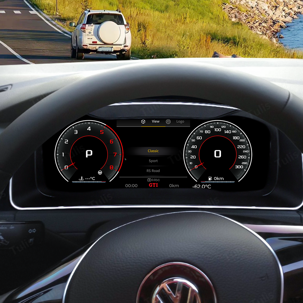 VW Golf 7 2014-2020 Car Digital Cluster Instrument Virtual Cockpit Speedometer Dashboard Ghost Screen