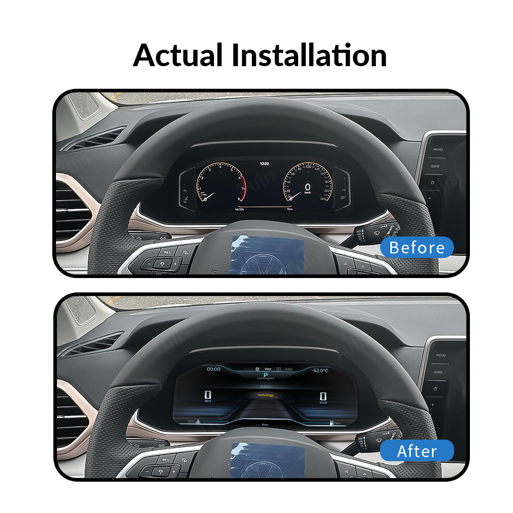 VW Taos 2019-2025 Car Digital Cluster Instrument Virtual Cockpit Speedometer Dashboard Ghost Screen