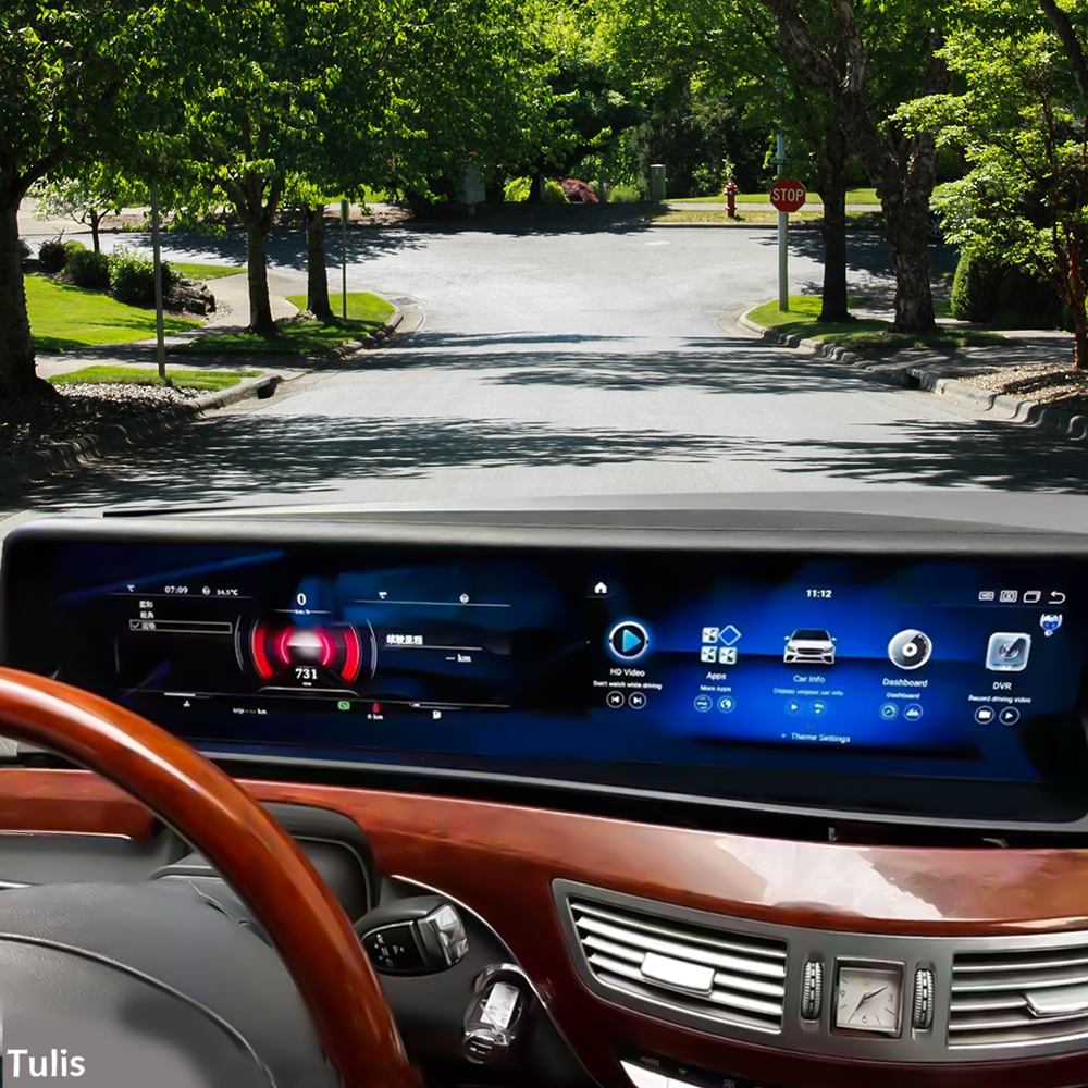 Mercedes Benz S Class 2005-2013 Dual 12.3 Inch Android Screen Navigation Car Stereo With Carplay Android Auto
