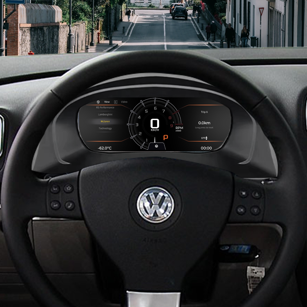 VW EOS 2005-2008 Car Digital Cluster Instrument Virtual Cockpit Speedometer Dashboard Ghost Screen