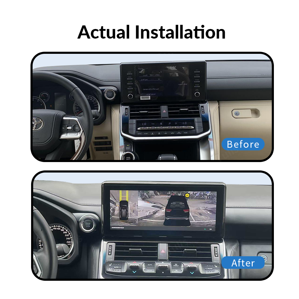 12.3 Toyota Land Cruiser LC300 GXR EXR 2022-2023 Upgrade VXR Android Screen Navigation Car Radio With Carplay Android Auto