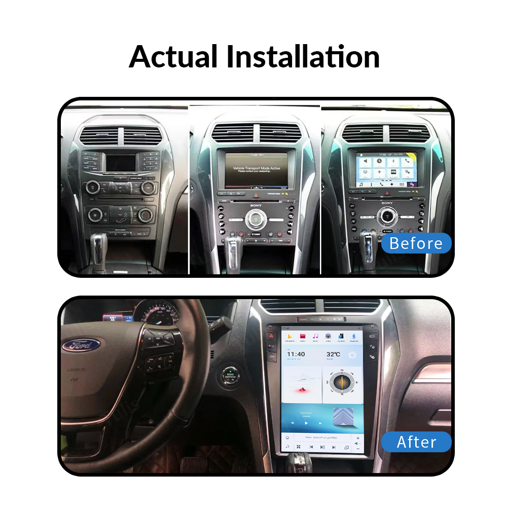 13.6“ Tesla Stlye Ford Explorer 2011-2019 Android Screen Navigation Car Radio With Carplay Android Auto