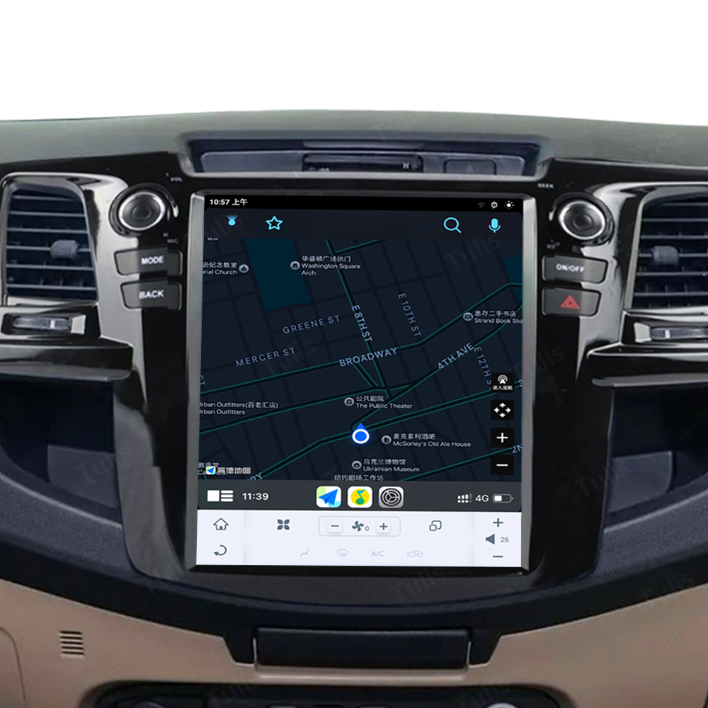 12.1“ Tesla Style Toyota Fortuner 2007 -2015 Android Screen Navigation Car Radio With Carplay Android Auto