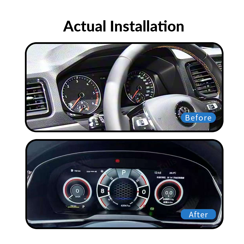 VW Amarok 2017-2020 Car Digital Cluster Instrument Virtual Cockpit Speedometer Dashboard Ghost Screen