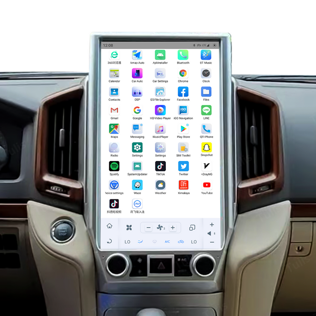 16“ Tesla Stlye Toyota Land Cruiser LC200 2016-2020 Android Screen Navigation Car Radio With Carplay Android Auto