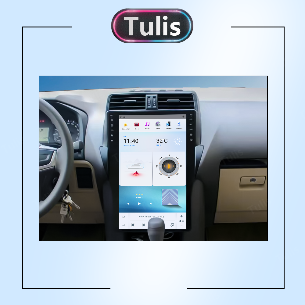 16“ Tesla Stlye Toyota Prado 2018-2022 Android Screen Navigation Car Radio With Carplay Android Auto