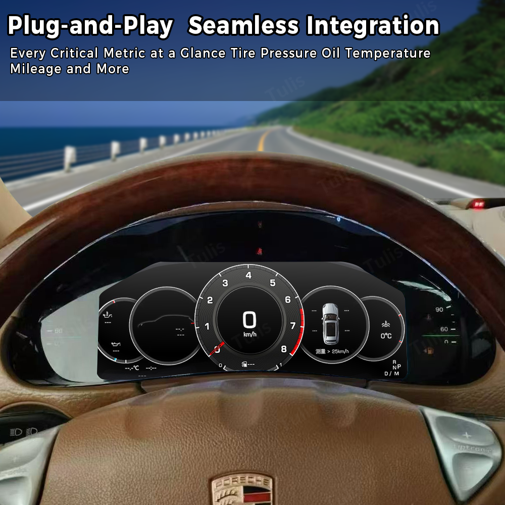 Porsche Cayenne 2002 -2010 Car Digital Cluster Instrument Virtual Cockpit Speedometer Dashboard Ghost Screen