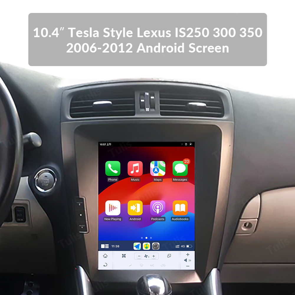 10.4" Tesla Style Lexus IS250 300 350 2006-2012 Android Screen Navigation Car Radio With Carplay Android Auto
