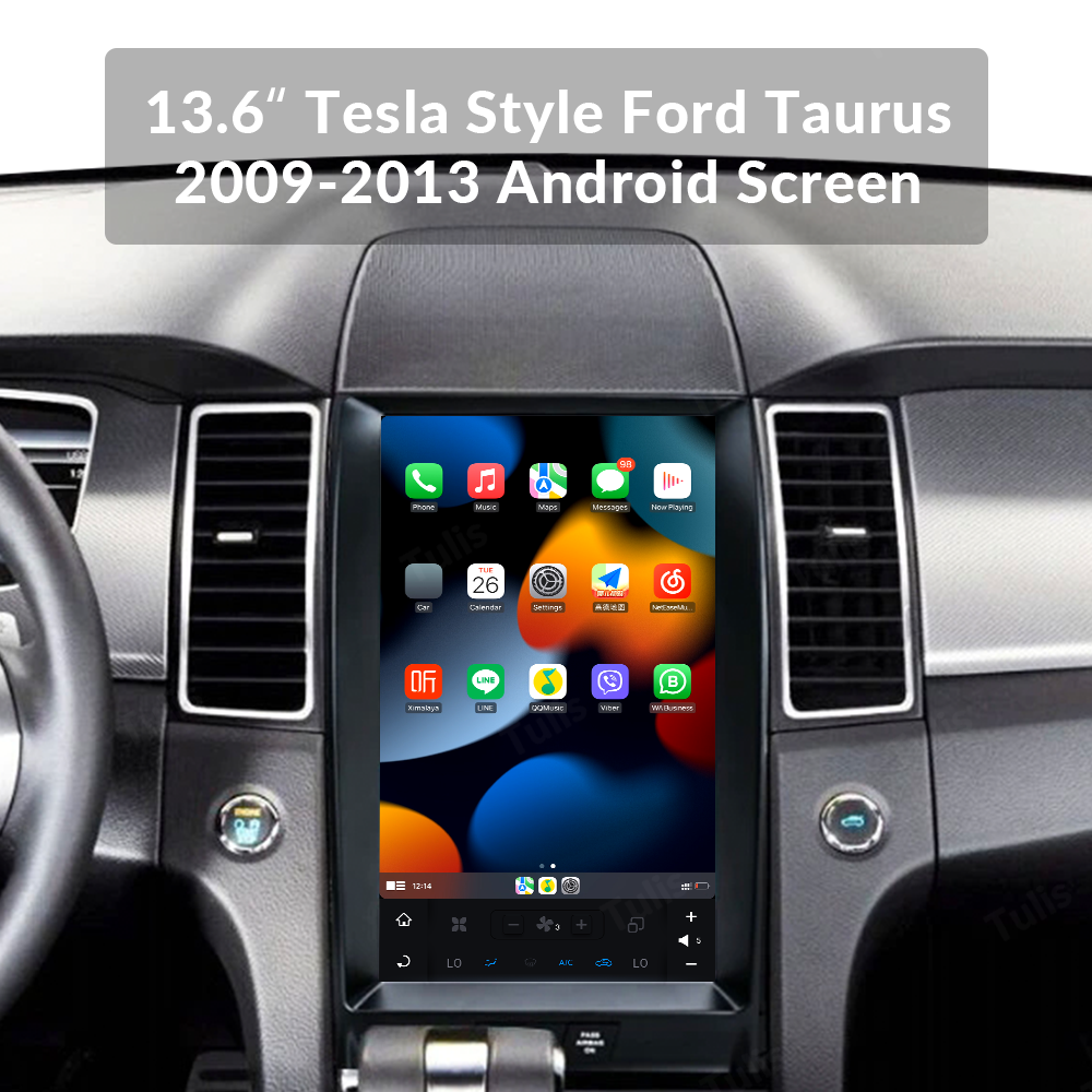 13.6 “ Tesla Style Ford Taurus 2009-2013 Android Screen Navigation Car Radio With Carplay Android Auto
