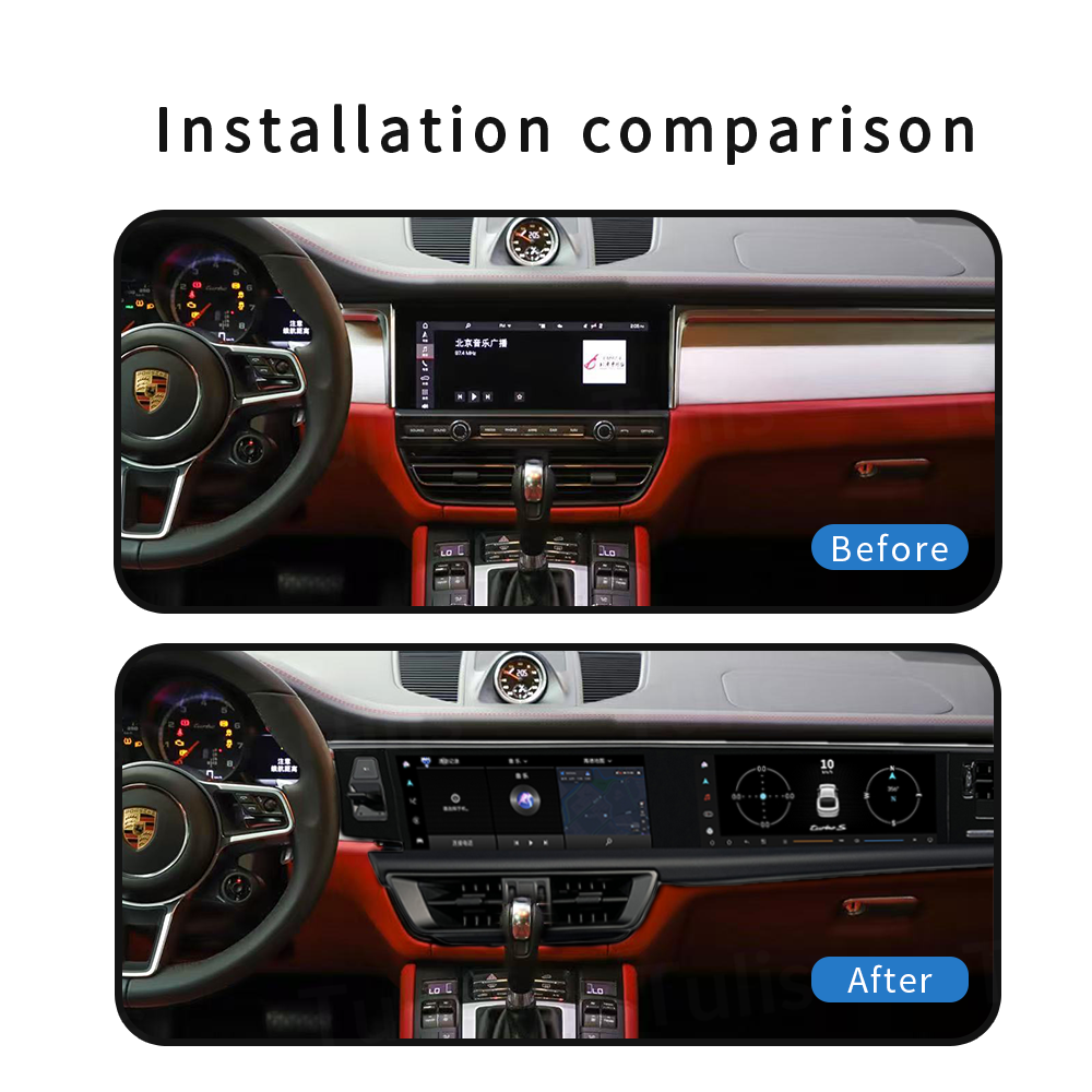 Porsche Macan 2018-2024 Dual 12.3 Inch Android Screen Navigation Car Stereo With Carplay Android Auto