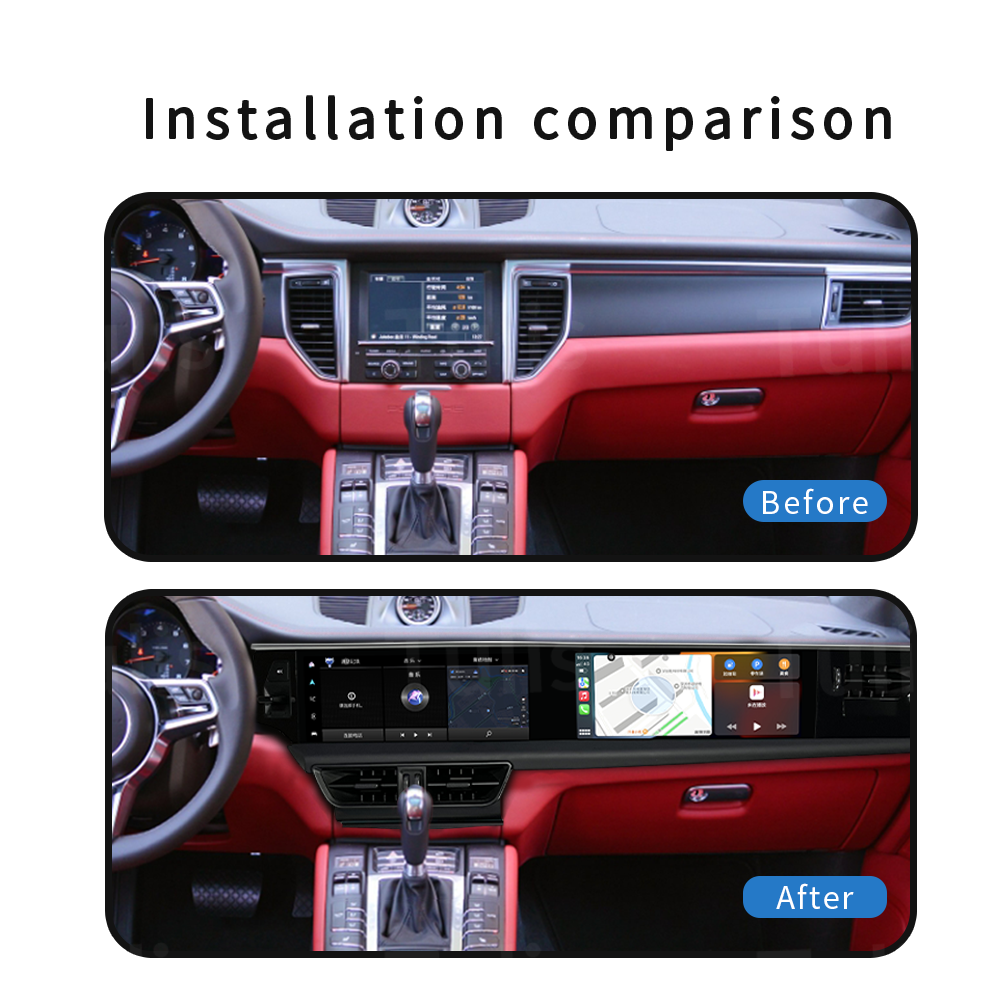 Porsch Macan 2014-2017 Dual 12.3 Inch Android Screen Navigation Car Stereo With Carplay Android Auto