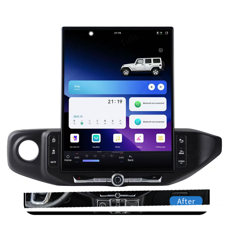 16.2” Jeep Wrangler 2008-2022 Android Screen Navigation Car Radio With Carplay Android Auto