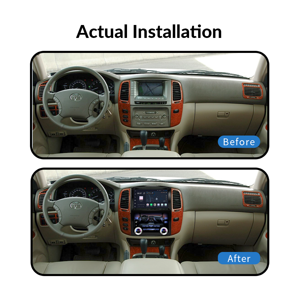 Toyota Land Cruiser LC100 2003-2007 Lexus LX470 2004-2006 Android Screen Navigation Car Radio With Carplay Android Auto