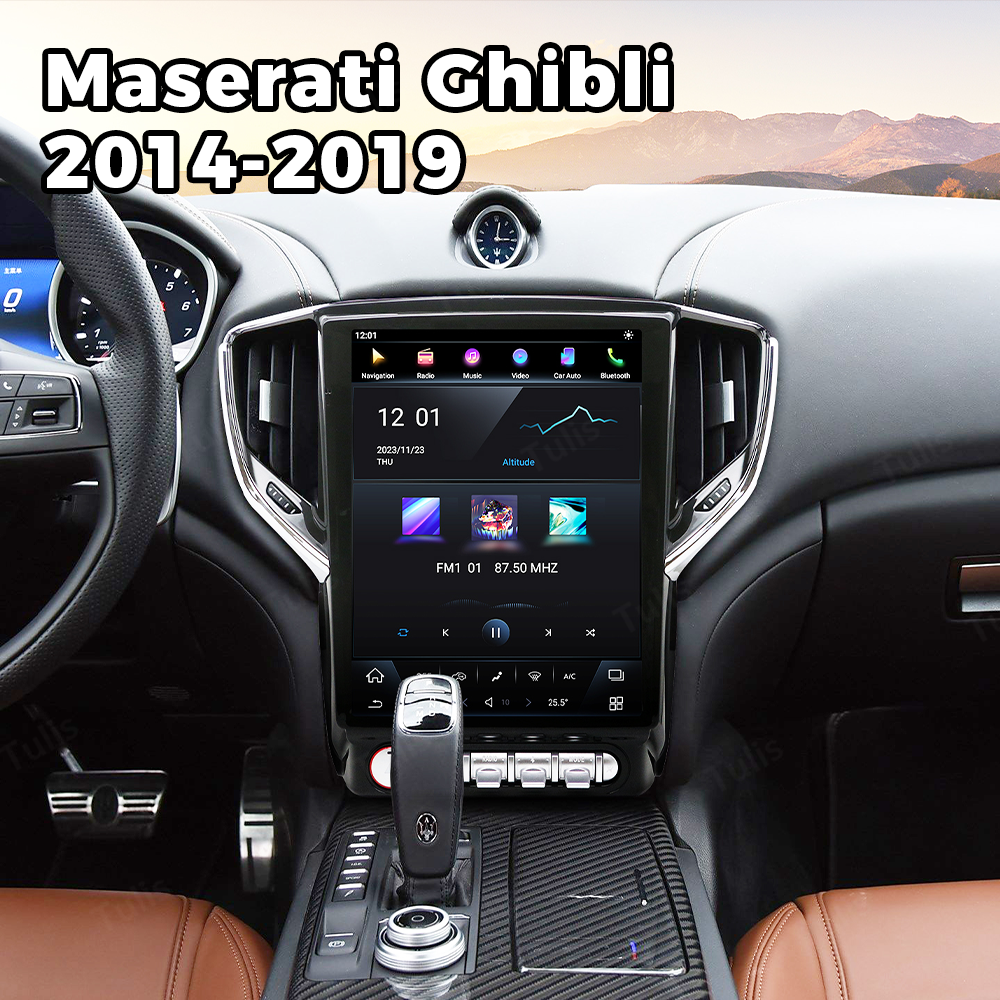 Tesla Style Android Screen for Maserati Ghibli 2014-2019 Navigation Car Radio With Carplay Android Auto