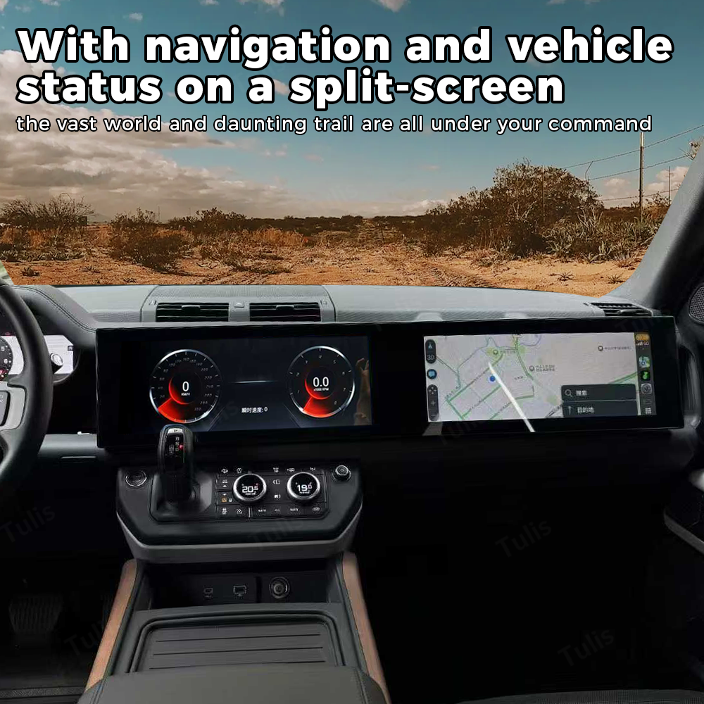 Land Rover Defender 2018-2023 Dual 12.3 Inch Android Screen Navigation Car Stereo With Carplay Android Auto