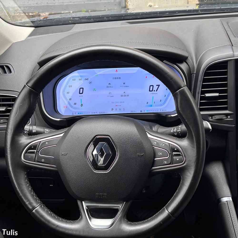 Renault Koleos Megane 2016-2023 Car Digital Cluster Instrument Virtual Cockpit Speedometer Dashboard Ghost Screen