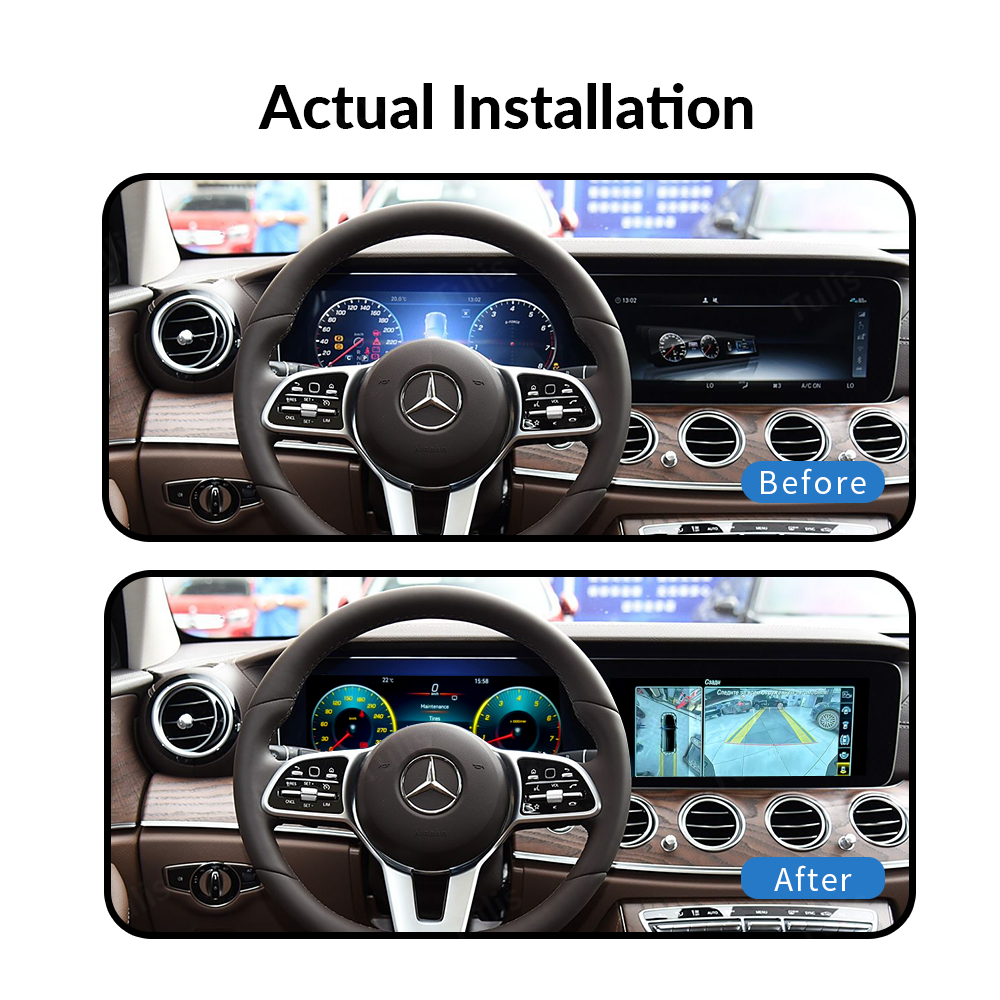  Mercedes Benz W213 E Class 2017-2019 Dual 12.3 Inch Android Screen Navigation Car Stereo With Carplay Android Auto