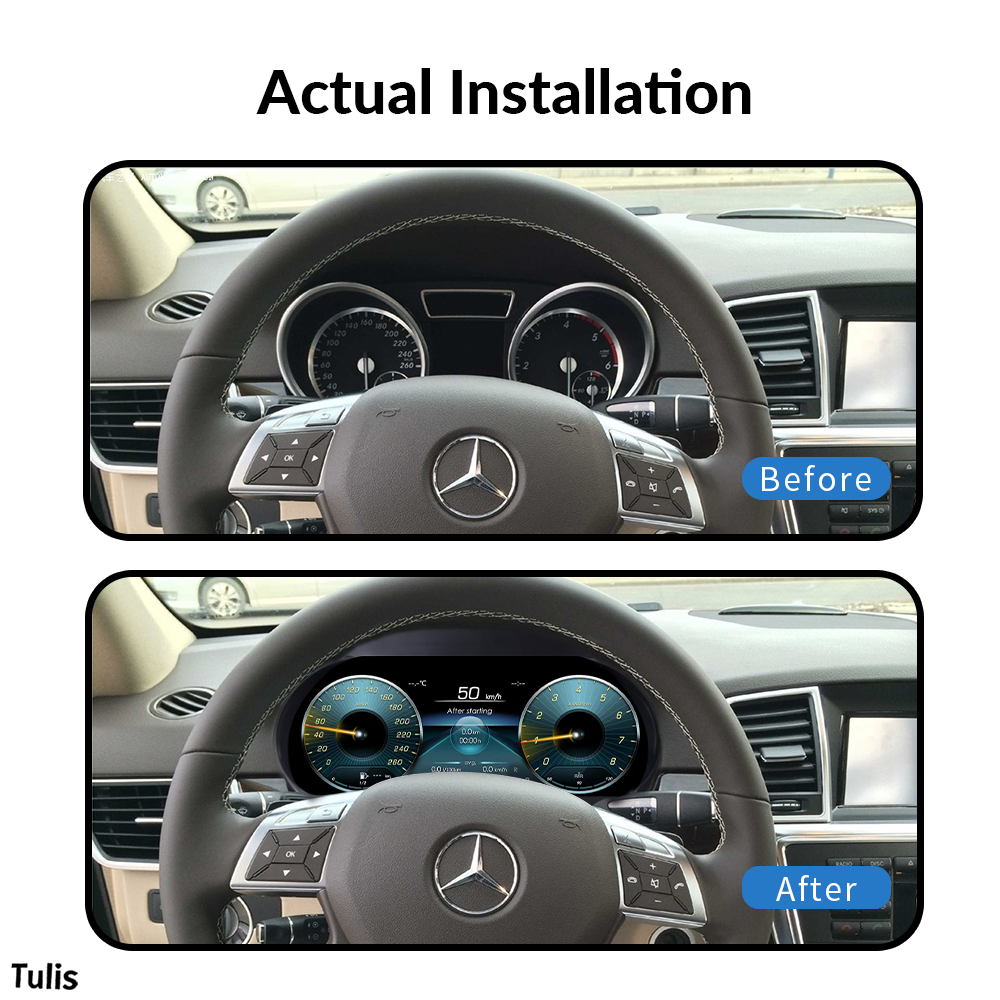 Mercedes Benz GLE 2012-2015 Car Digital Cluster Instrument Virtual Cockpit Speedometer Dashboard Ghost Screen