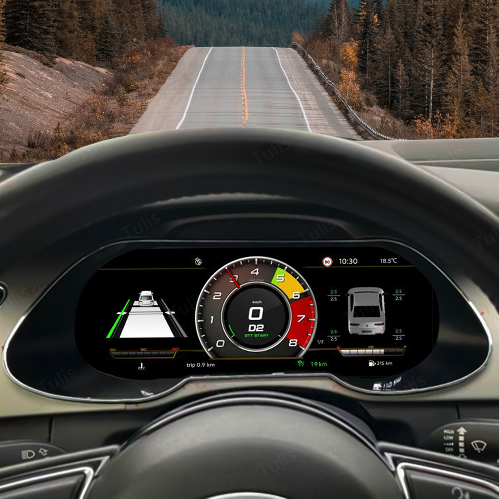 Audi A4 S4 RS4 2008-2012 2013-2015 Car Digital Cluster Instrument Virtual Cockpit Speedometer Dashboard Ghost Screen