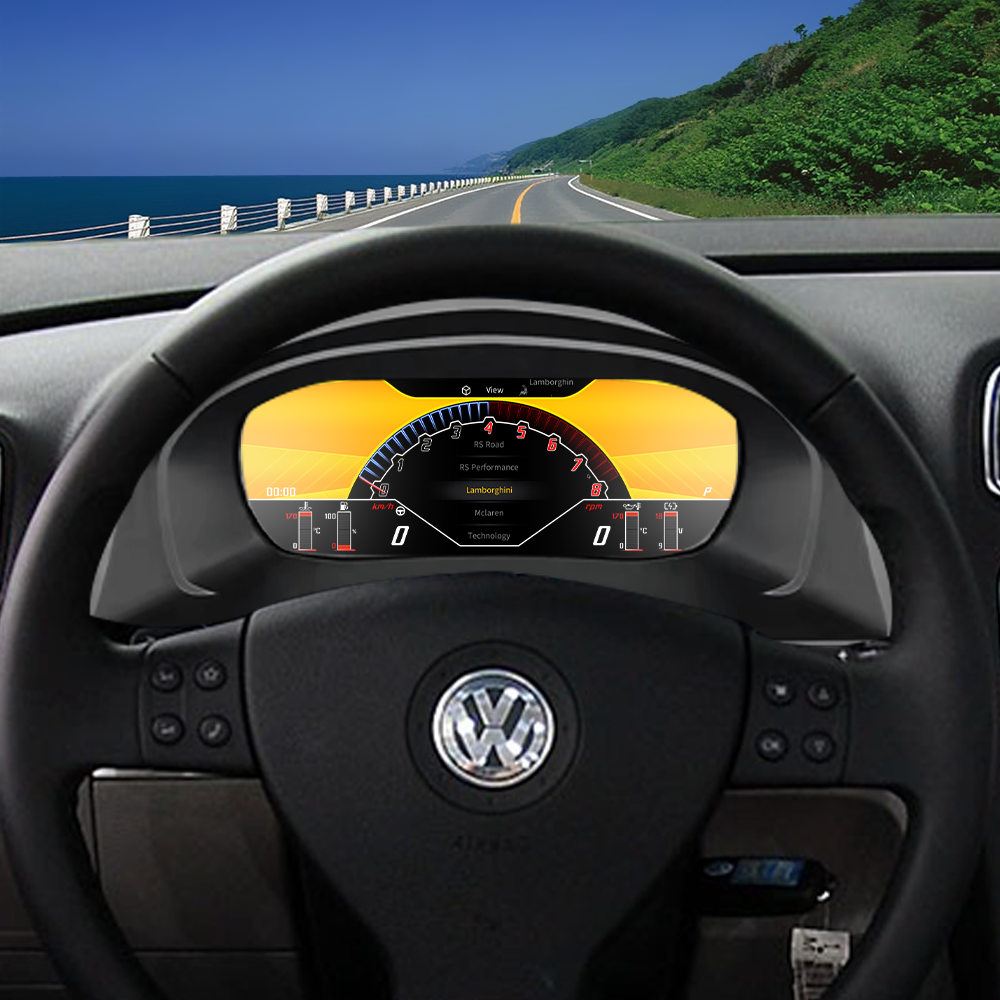 VW EOS 2005-2008 Car Digital Cluster Instrument Virtual Cockpit Speedometer Dashboard Ghost Screen