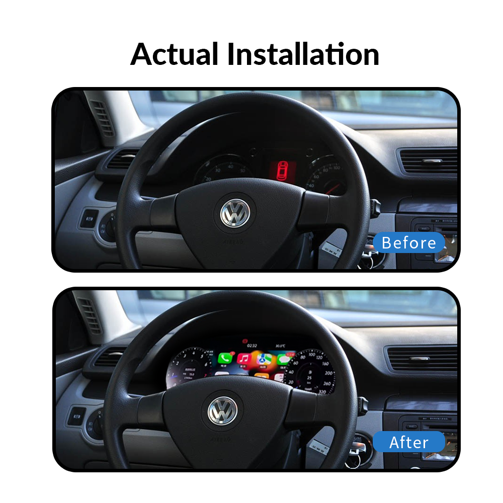 VW Magotan 2007-2011 B6 2012-2016 B7 Car Digital Cluster Instrument Virtual Cockpit Speedometer Dashboard Ghost Screen