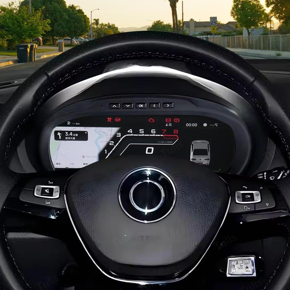 VW POLO 2012-2018 Car Digital Cluster Instrument Virtual Cockpit Speedometer Dashboard Ghost Screen