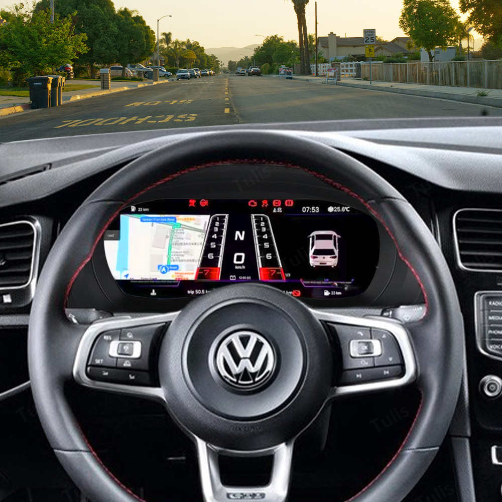 VW Golf6 2010-2013 Car Digital Cluster Instrument Virtual Cockpit Speedometer Dashboard Ghost Screen