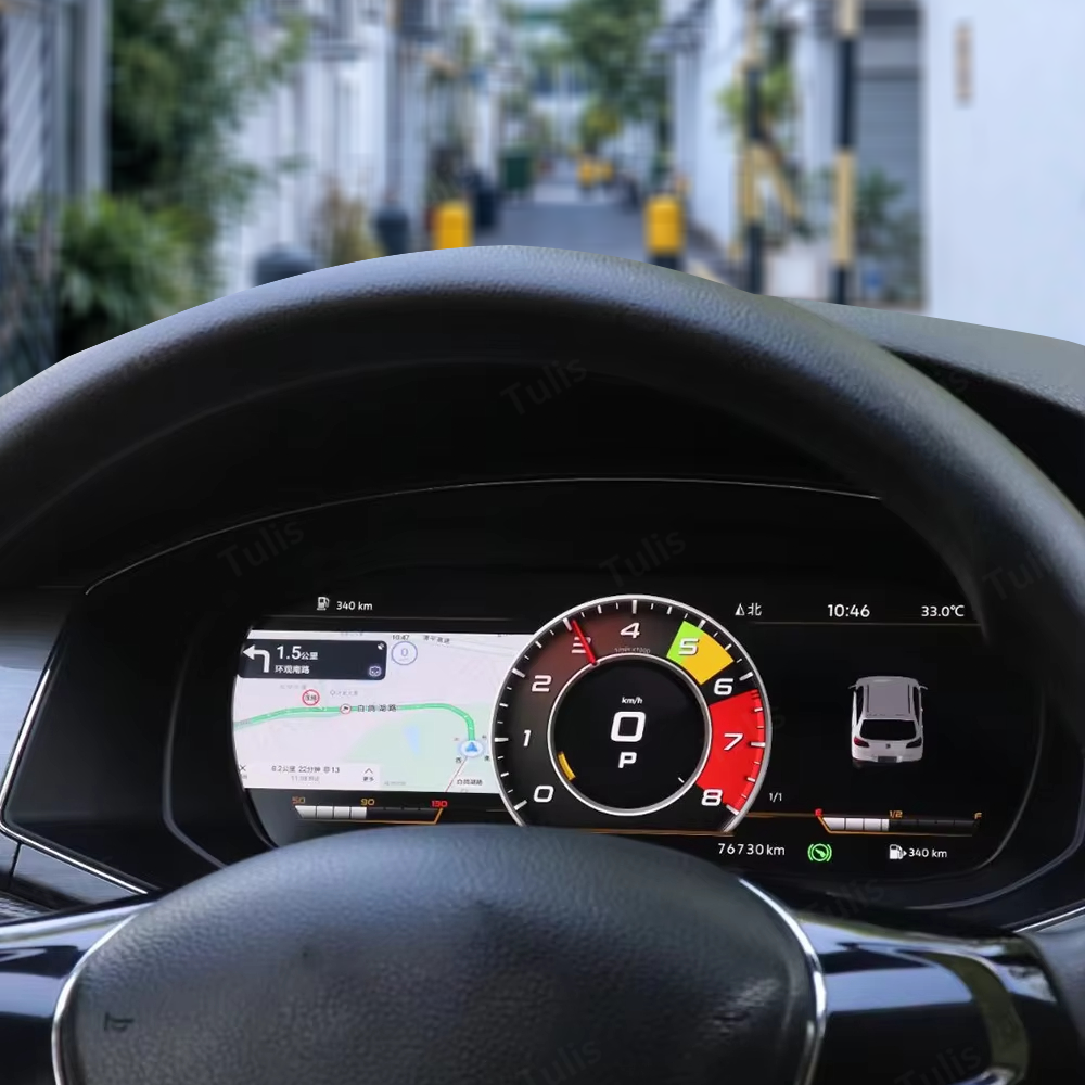 VW Passat 2011-2015 Car Digital Cluster Instrument Virtual Cockpit Speedometer Dashboard Ghost Screen