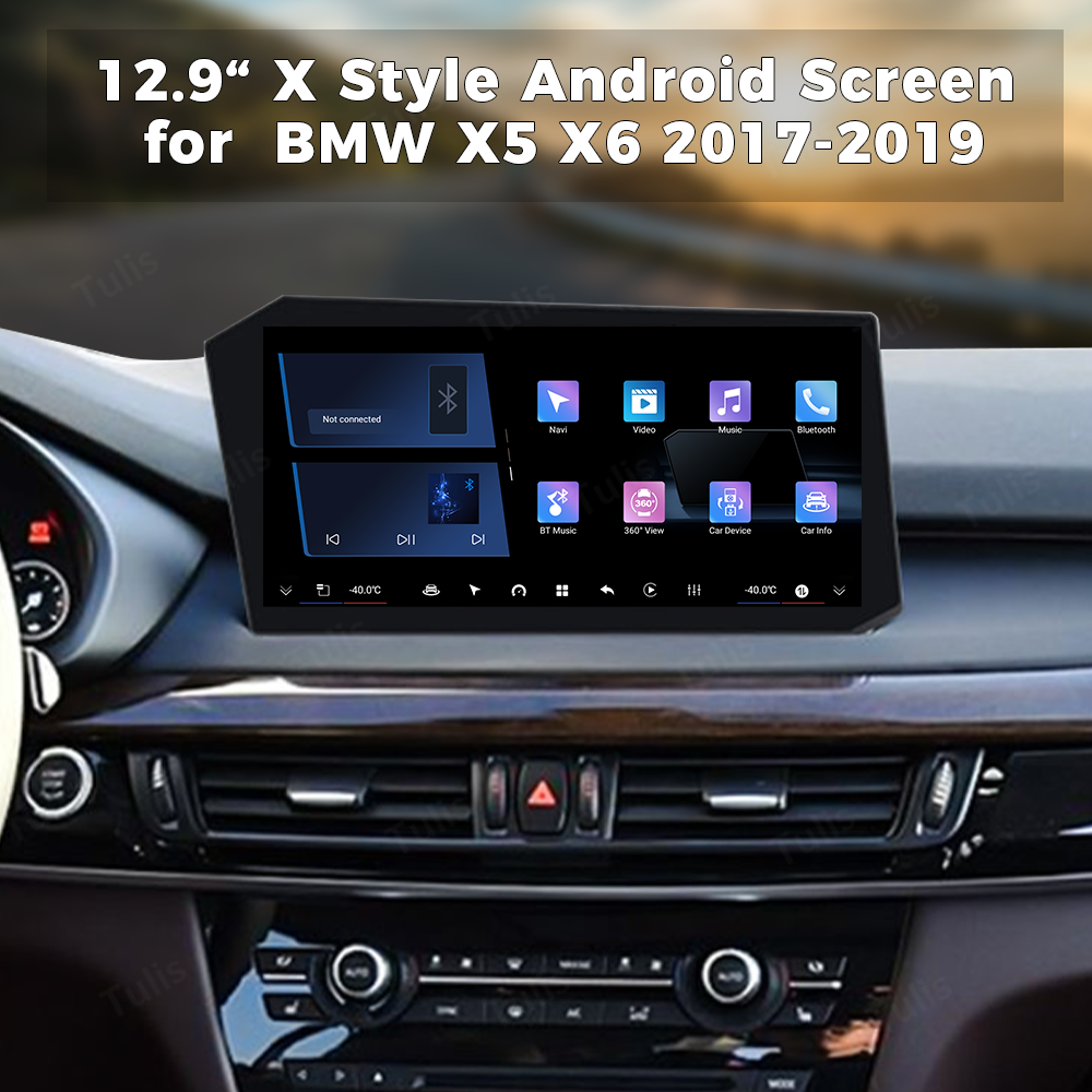 BMW X5 X6 2017-2019 12.9“ X Style Android Screen Navigation Car Radio With Carplay Android Auto