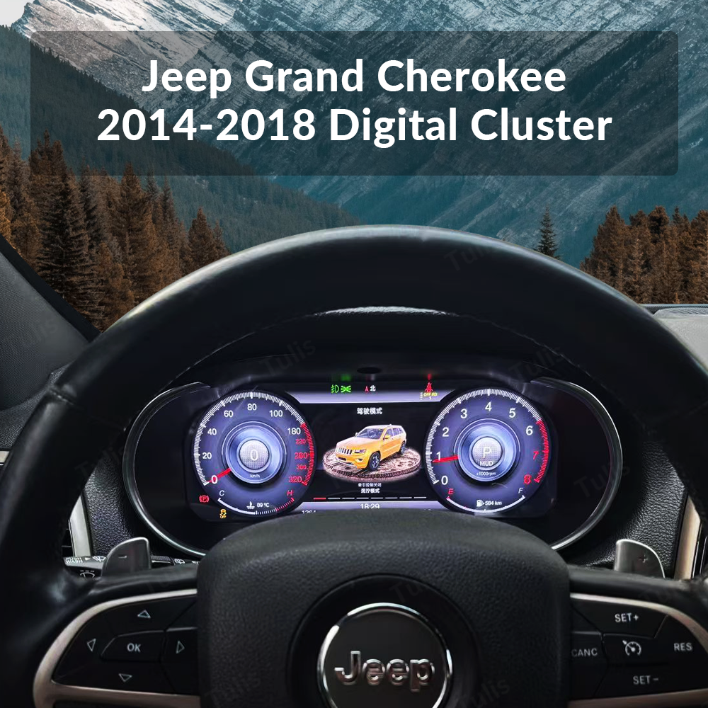 Jeep Grand Cherokee 2014-2018 Car Digital Cluster Instrument Virtual Cockpit Speedometer Dashboard Ghost Screen