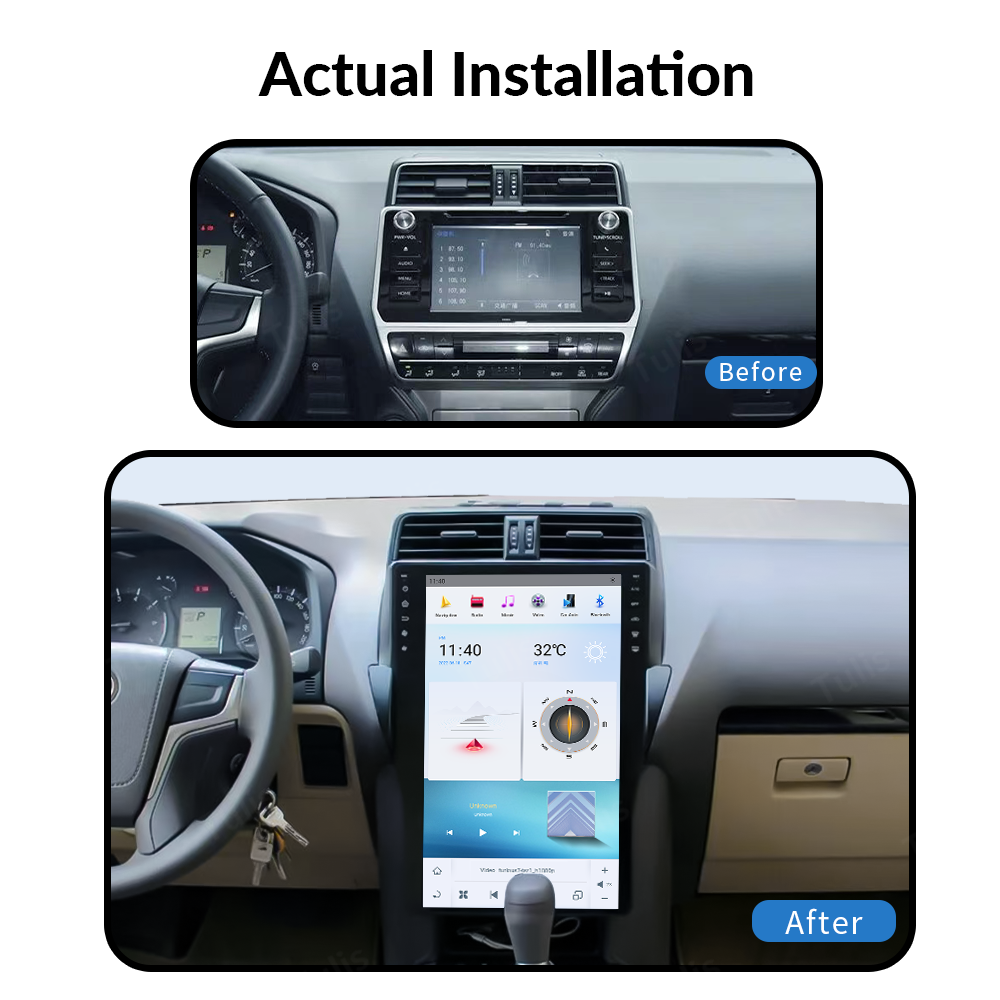 16“ Tesla Stlye Toyota Prado 2018-2022 Android Screen Navigation Car Radio With Carplay Android Auto