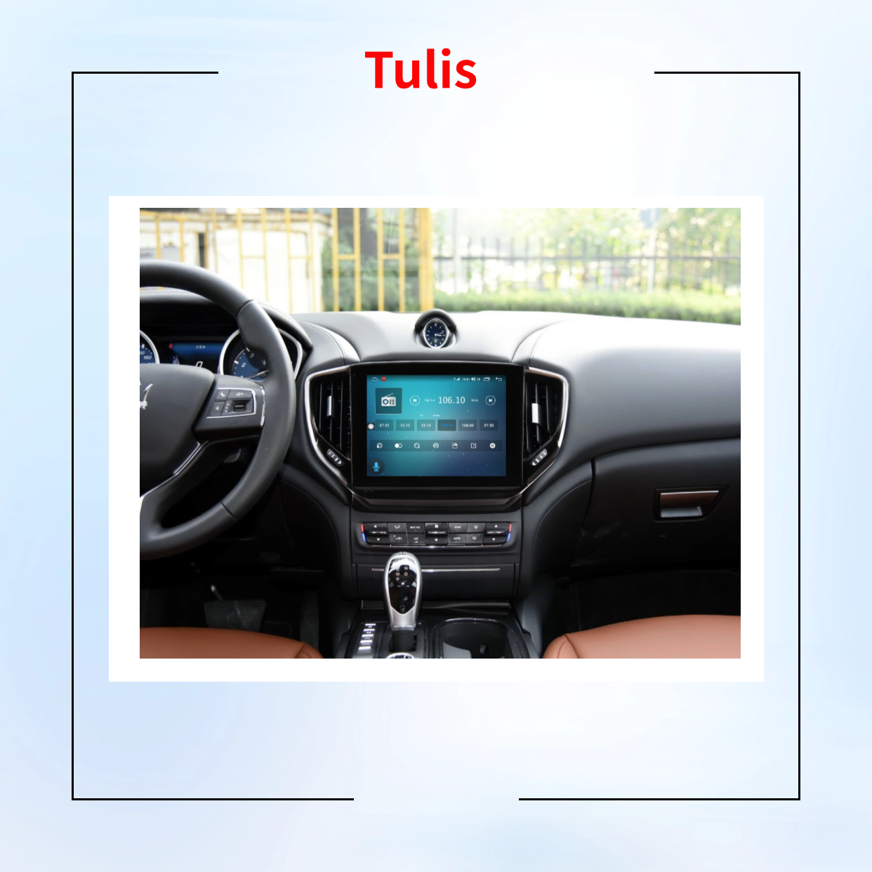 Tulis 10.5 Inch Car Radio For Maserati Ghibli 2017 To 2020 Android IPS Touch Screen Built In Carplay Head Units Autoradio