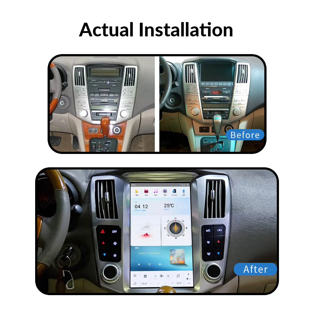11.8" Tesla Stlye Lexus RX300 330 400H 2004-2008 Android Screen Navigation Car Radio With Carplay Android Auto