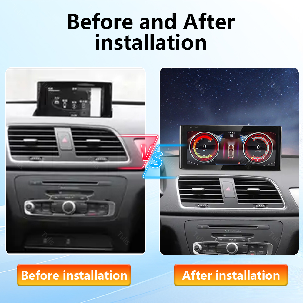 Tulis Audi Q3 2013-2018 Touch Screen Android Car Radio GPS Navigation DVD Player Stereo Multimedia Audio System 
