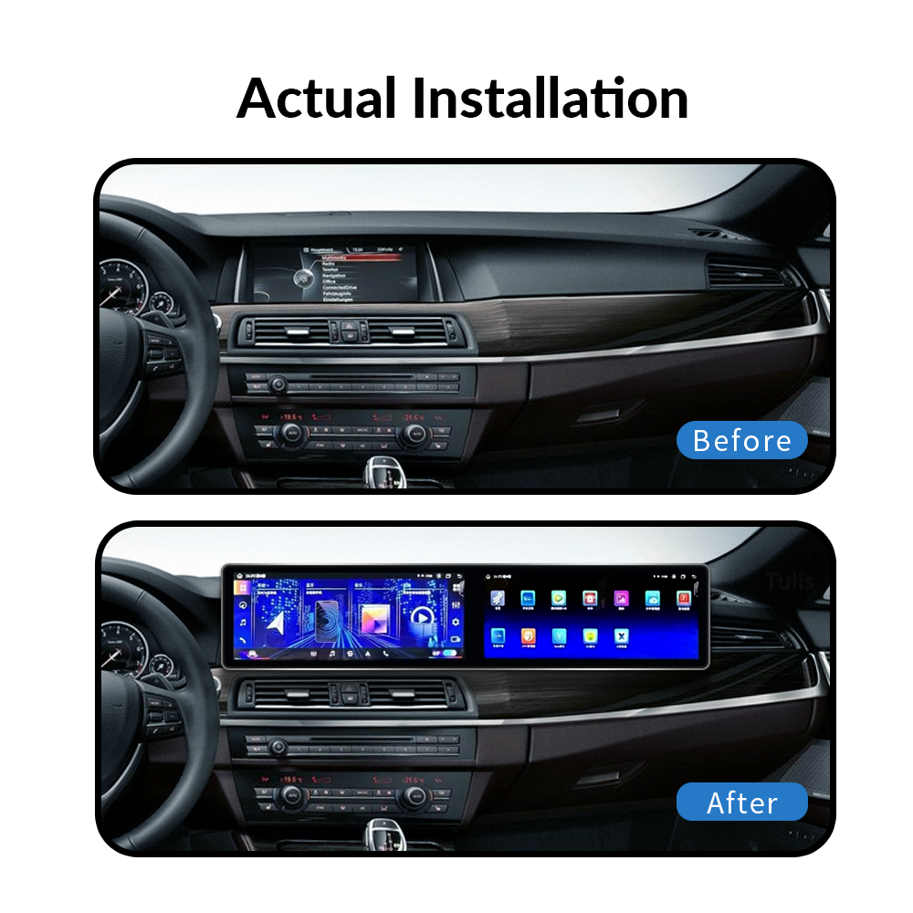BMW 5 Series 2011-2017 Dual 12.3 Inch Android Screen Navigation Car Stereo With Carplay Android Auto
