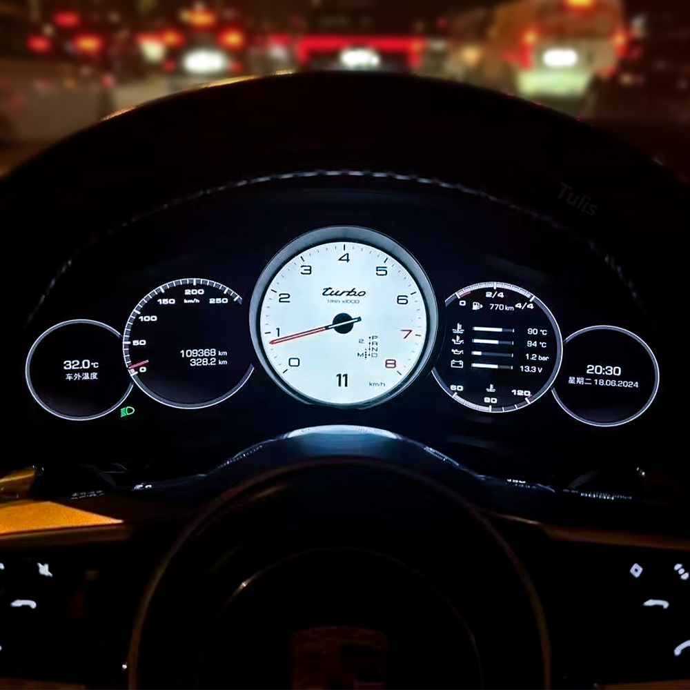 Porsche Cayenne 2018-2023 Porsche Cayenne 2011-2016 Car Digital Cluster Instrument Virtual Cockpit Speedometer Dashboard Ghost Screen