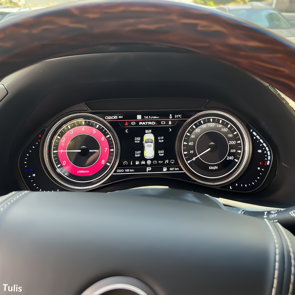 Nissan Patrol 2010-2021 Car Digital Cluster Instrument Virtual Cockpit Speedometer Dashboard Ghost Screen