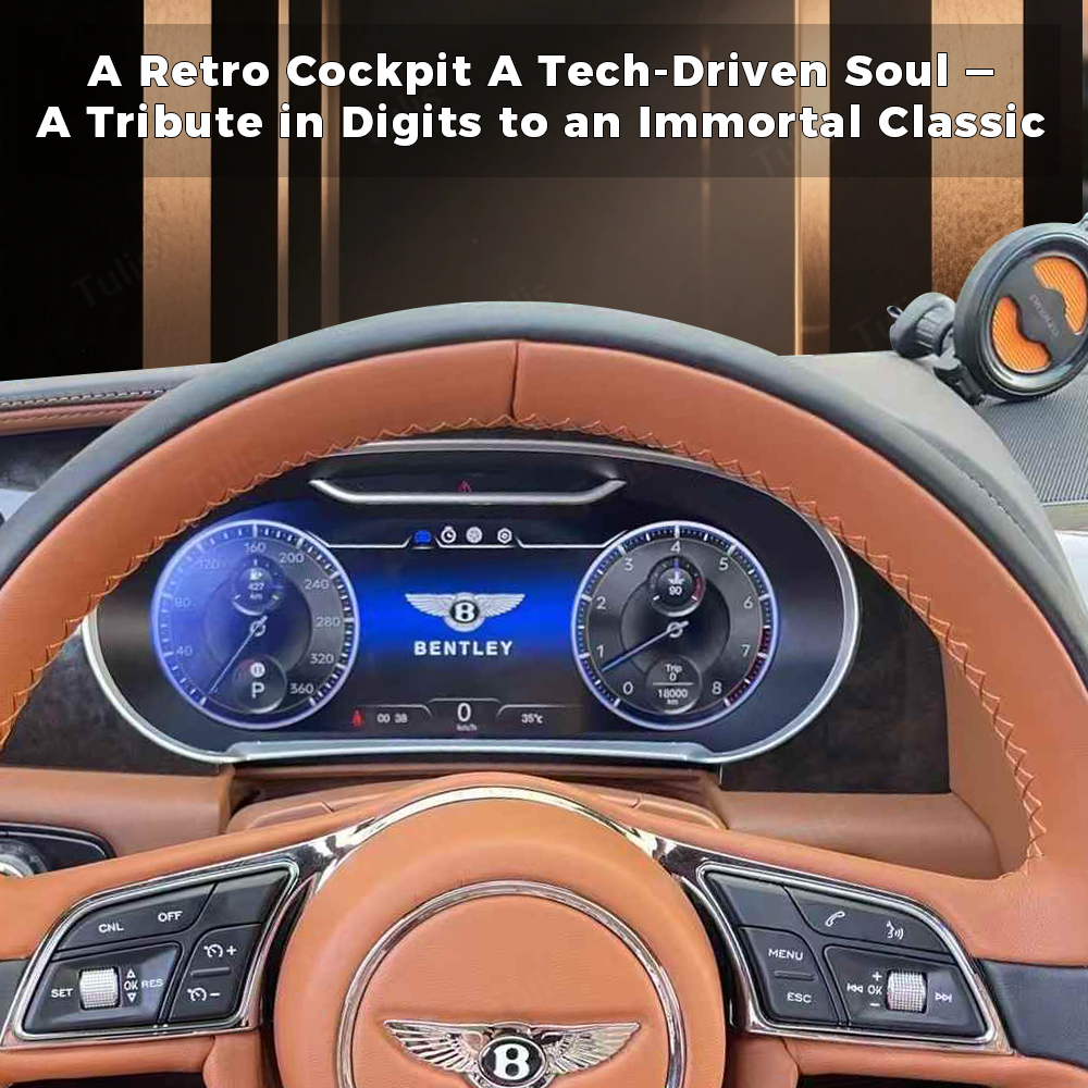 Bentley Continental GT Flying Spur 2005-2012 Car Digital Cluster Instrument Virtual Cockpit Speedometer Dashboard Ghost Screen