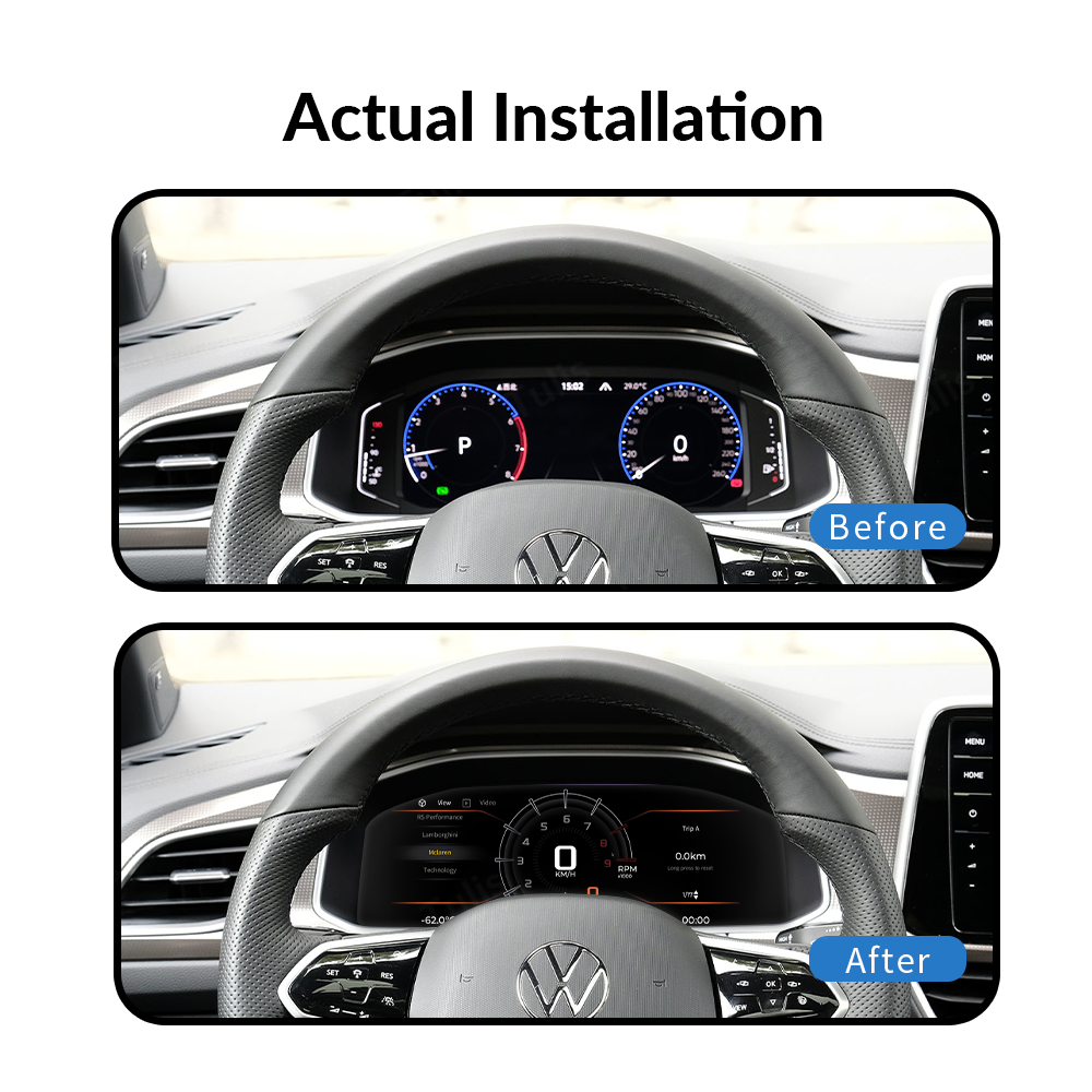 VW T-ROC 2018-2025 Car Digital Cluster Instrument Virtual Cockpit Speedometer Dashboard Ghost Screen