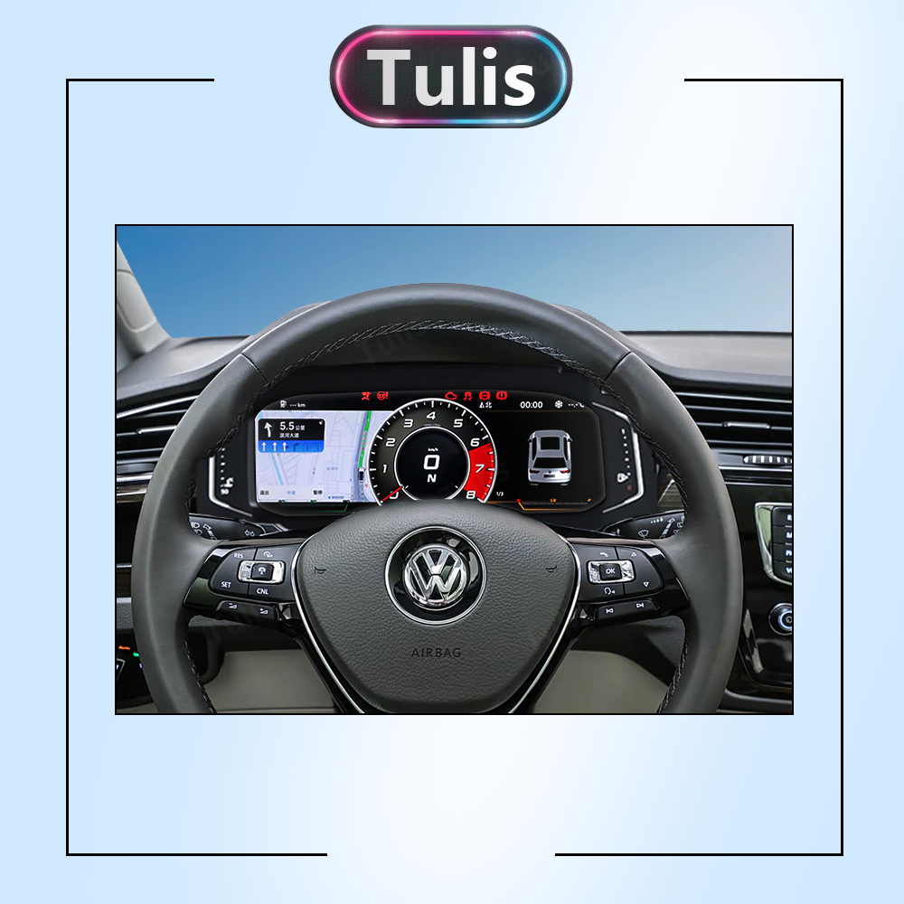 VW Touran 2016-2024 Car Digital Cluster Instrument Virtual Cockpit Speedometer Dashboard Ghost Screen