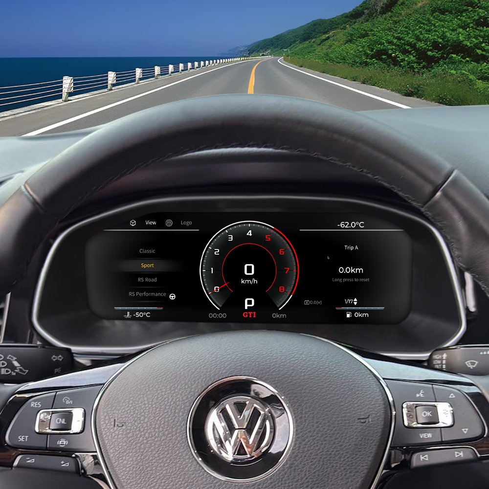 VW Bora 2019-2025 Car Digital Cluster Instrument Virtual Cockpit Speedometer Dashboard Ghost Screen