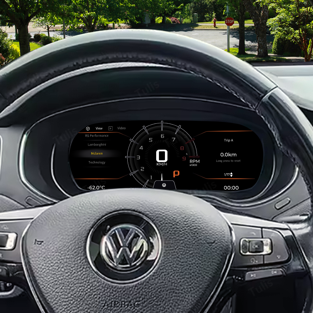 VW Jetta 2011-2014 Car Digital Cluster Instrument Virtual Cockpit Speedometer Dashboard Ghost Screen