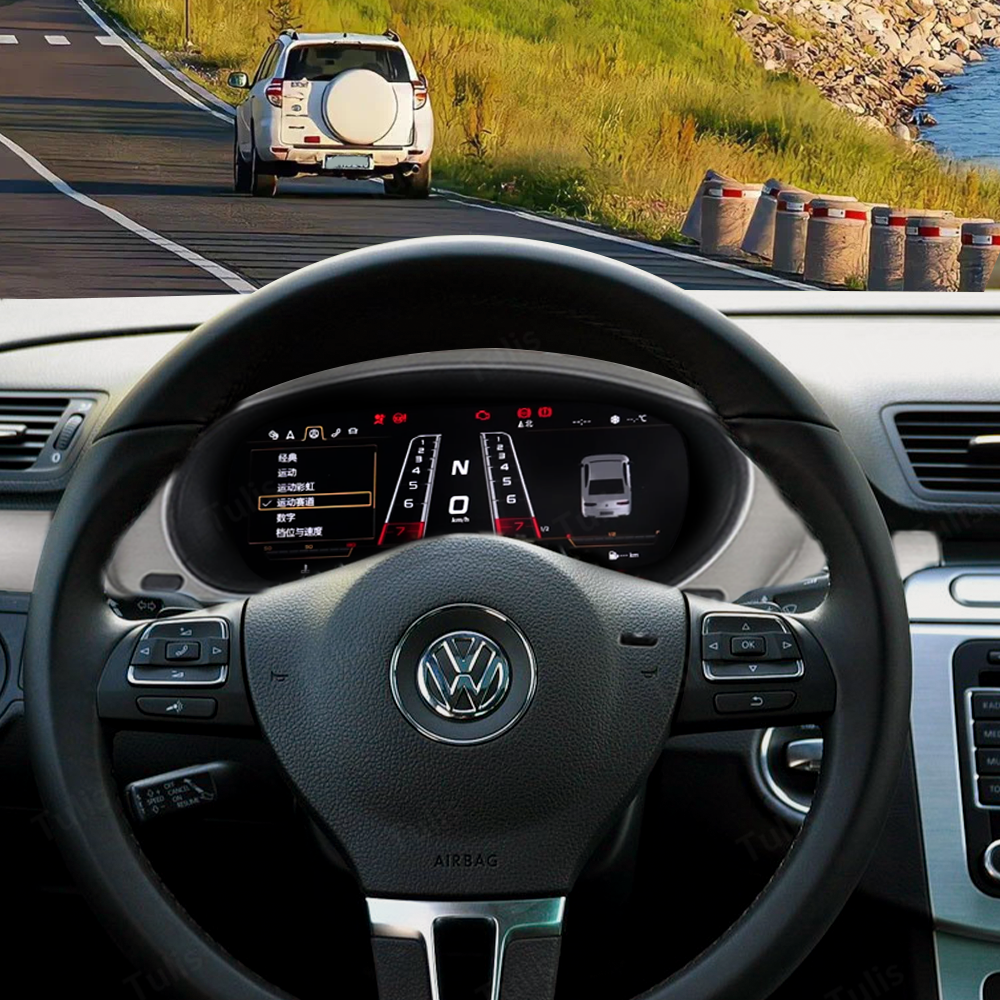 VW CC 2010-2018 Car Digital Cluster Instrument Virtual Cockpit Speedometer Dashboard Ghost Screen