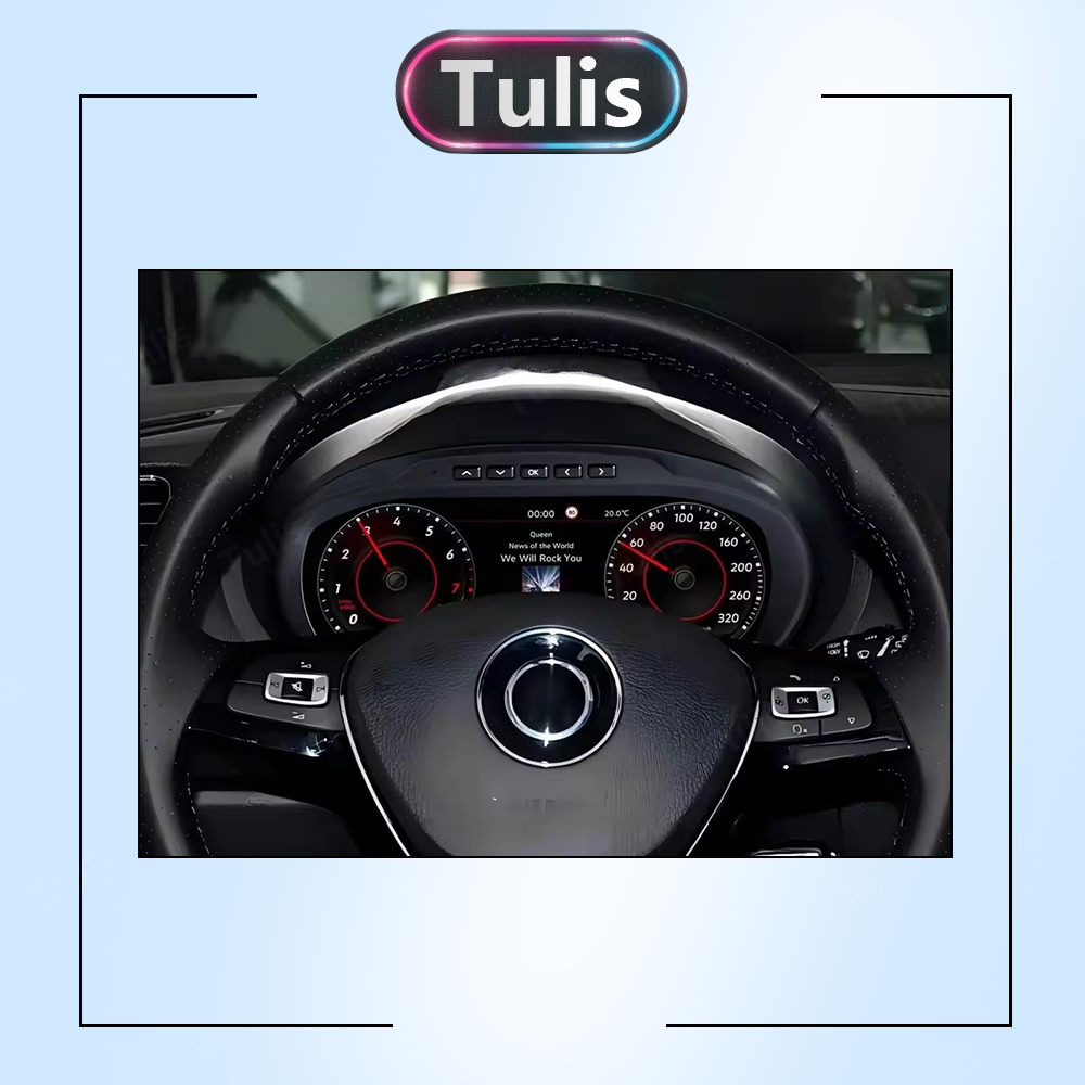 VW POLO 2012-2018 Car Digital Cluster Instrument Virtual Cockpit Speedometer Dashboard Ghost Screen